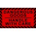 Dangerous Goods Labels 70mm x 40mm - RED   - 250 LABELS PER ROLL